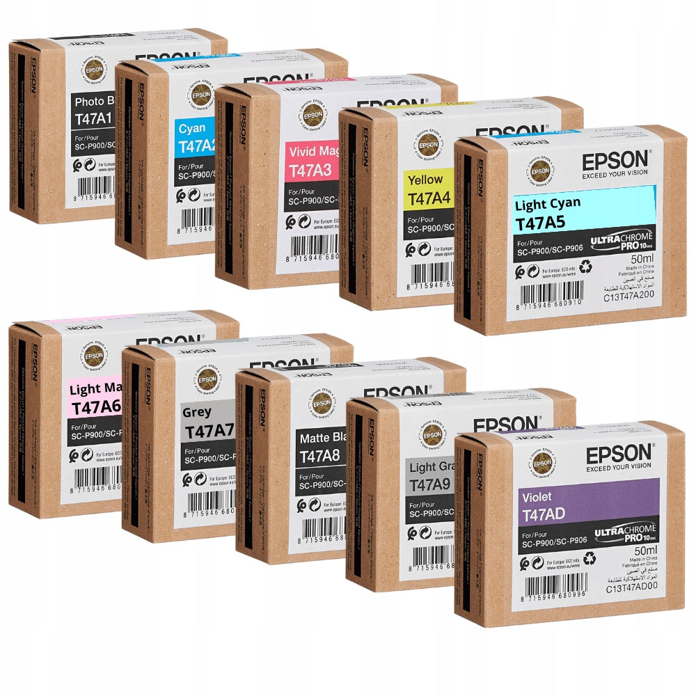 10-Pack NEW Original Epson T47A T47A1 - T47AD SureColor Ink SC-P900 Packaging status original