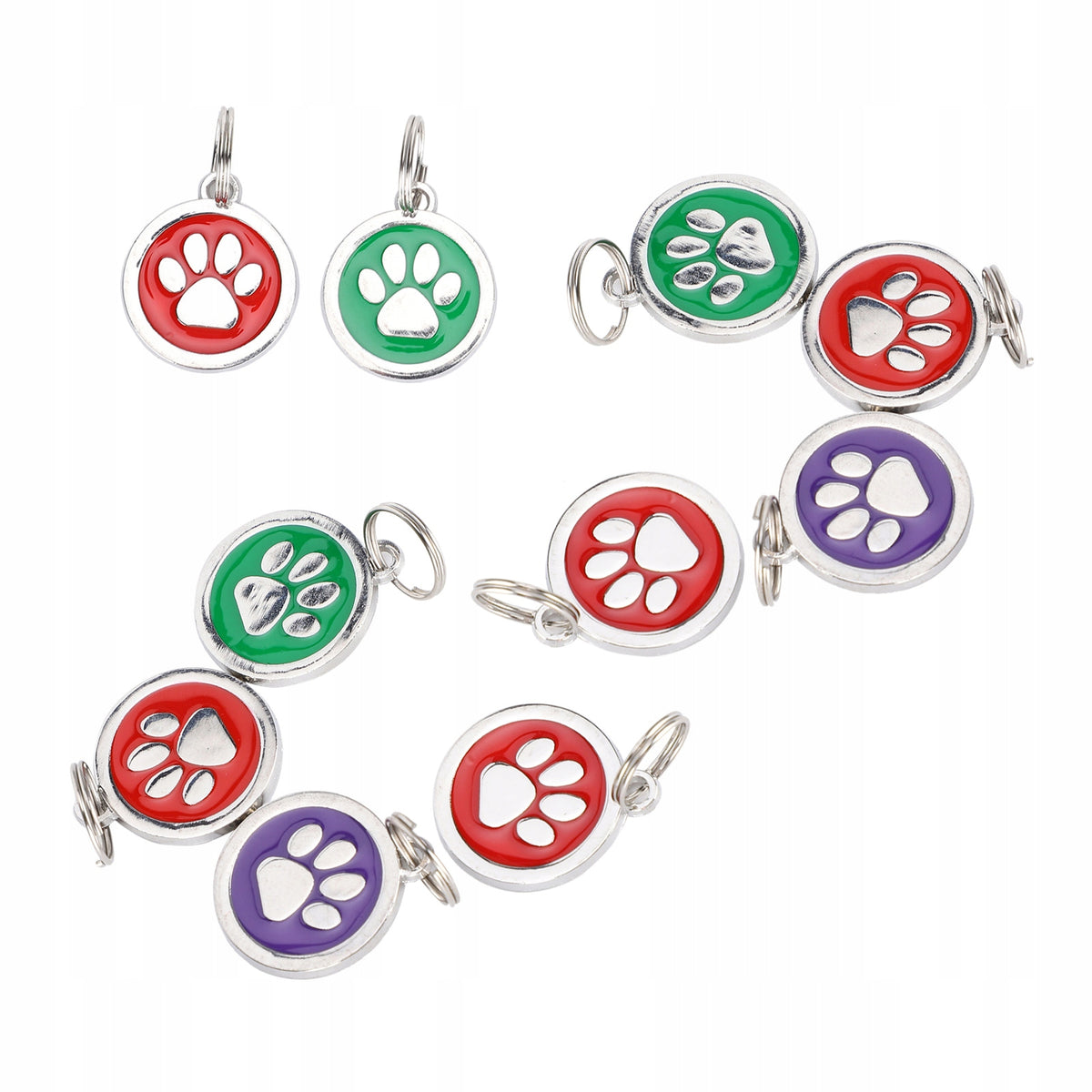 10 Pcs Animal Footprint Metal Neck Pendant G1