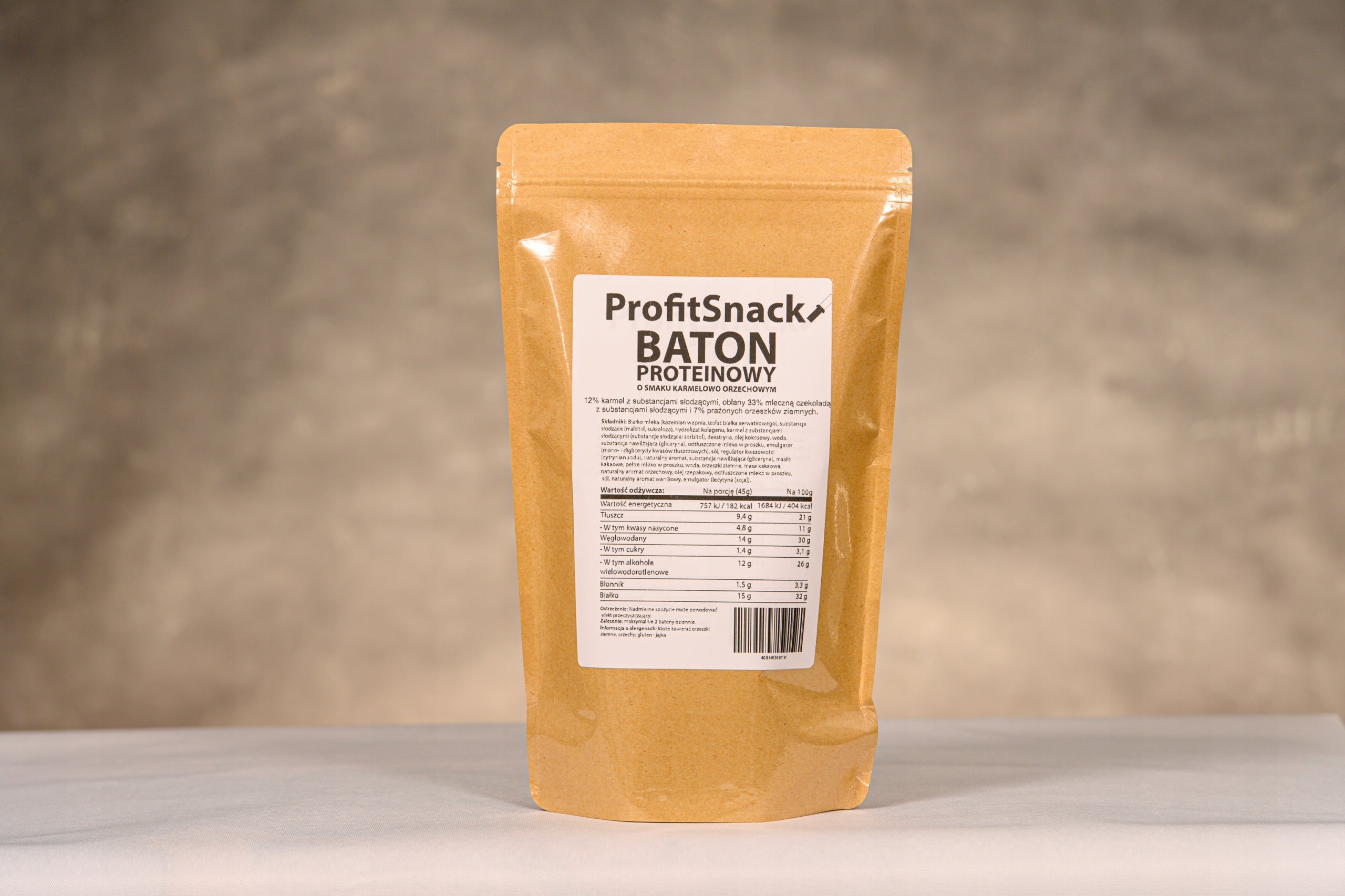 (10 Pcs) ProfitSnack Protein Bar Caramel-Walnut 32% Protein Packaging status original