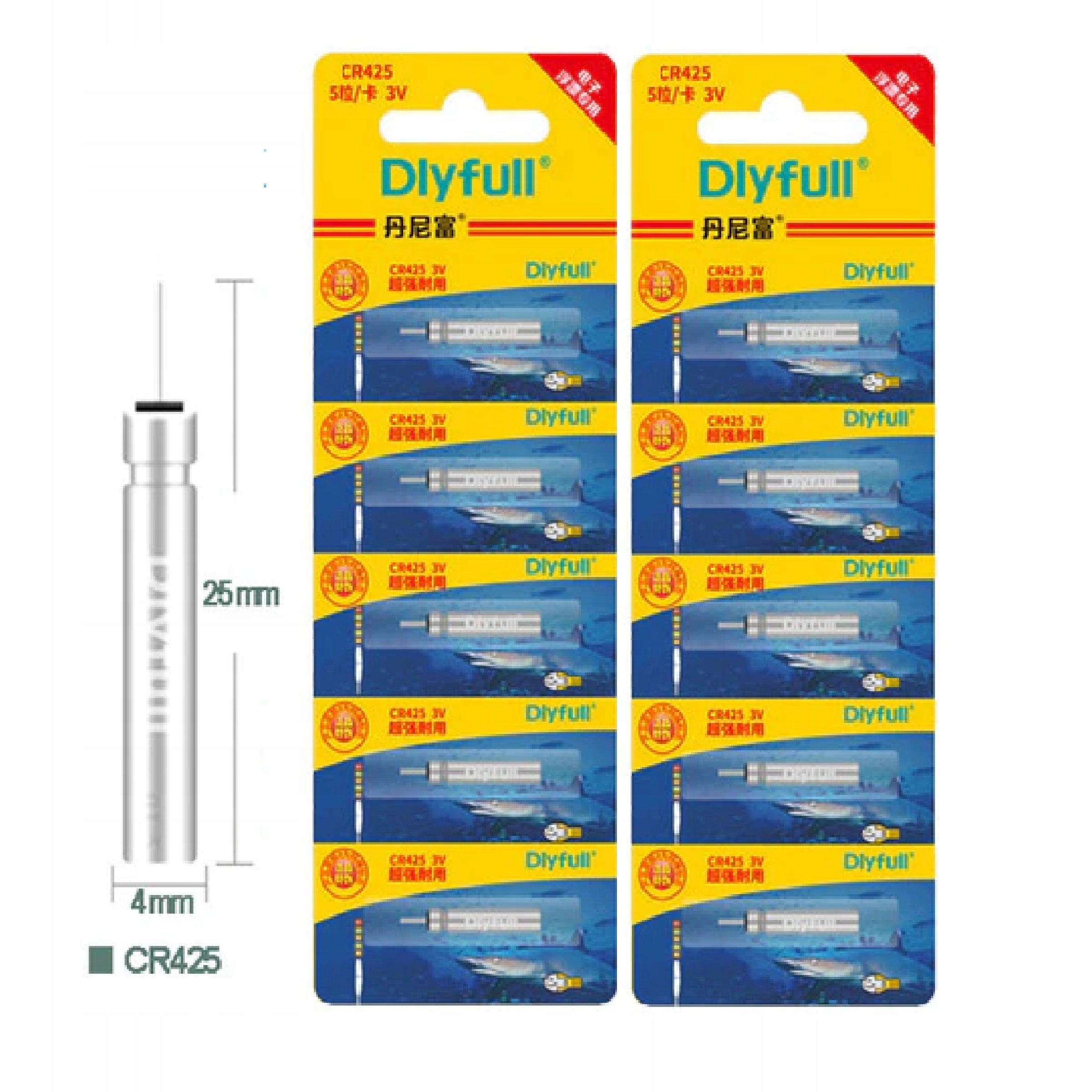 10 Pieces CR425 Battery for Glowing Floats, Signallers, Skylights