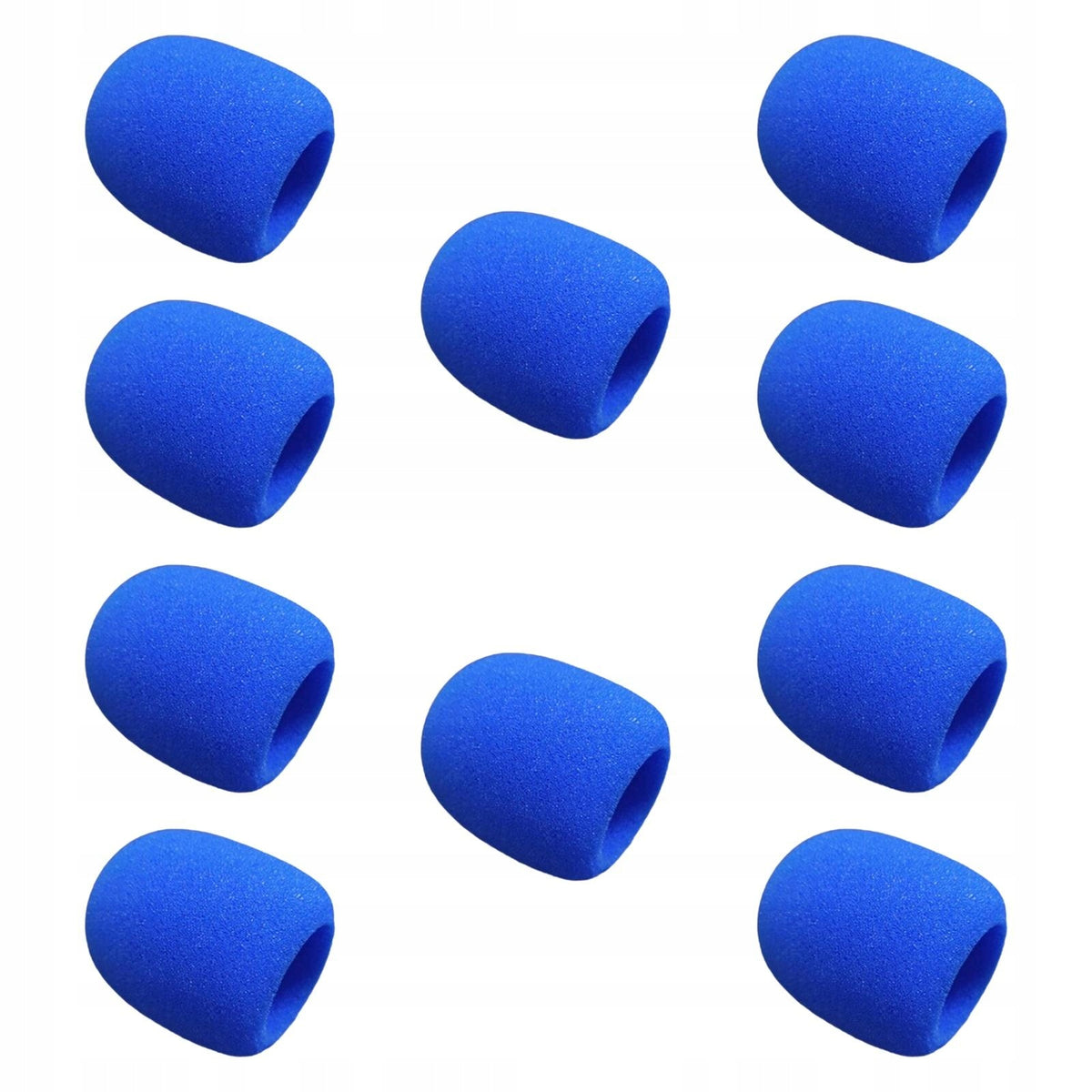 10 Pieces Handheld Microphone Cover Sponge Foam Mic Cover Thicked Blue