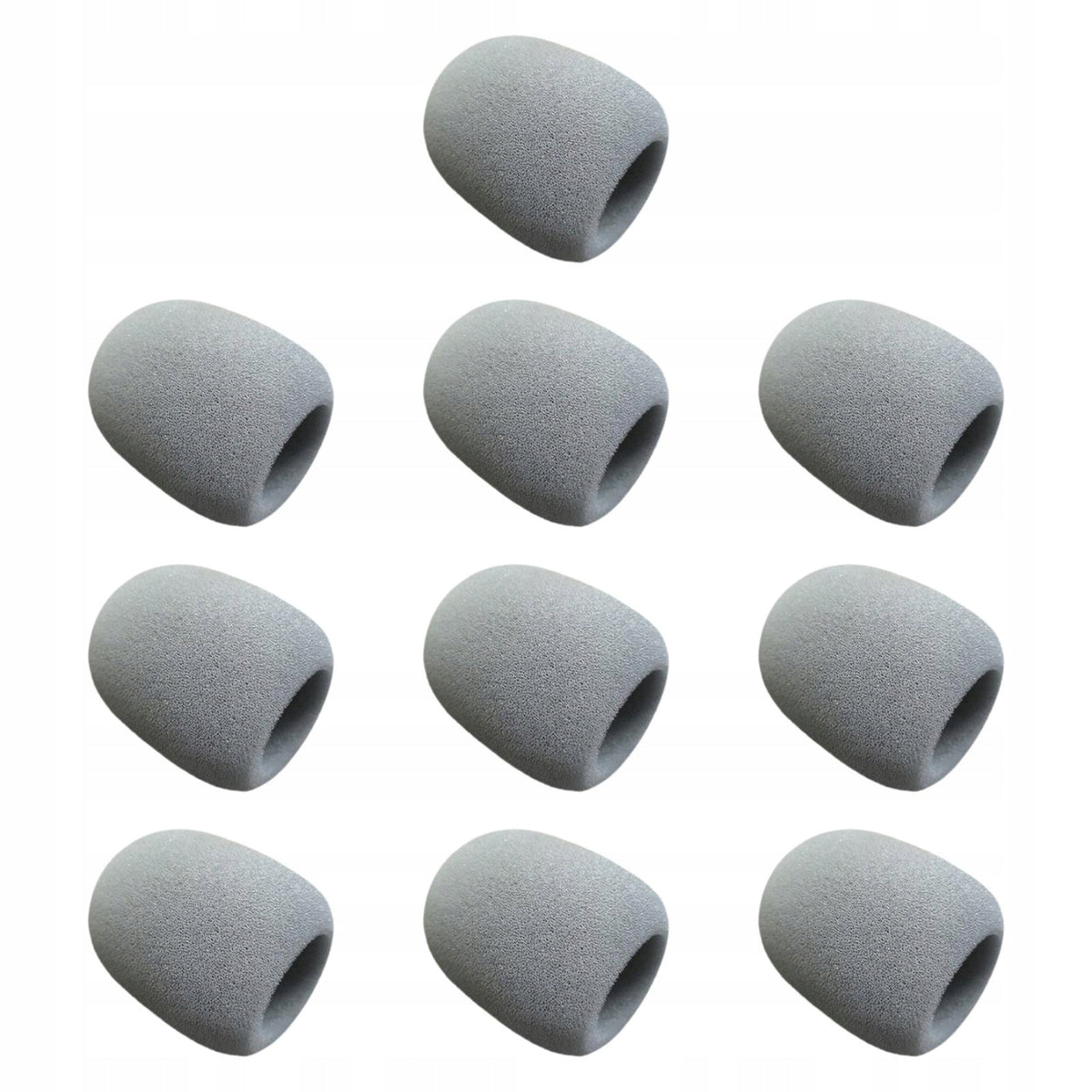 10 Pieces Handheld Microphone Cover Sponge Foam Mic Cover Thicked Gray Packaging status original