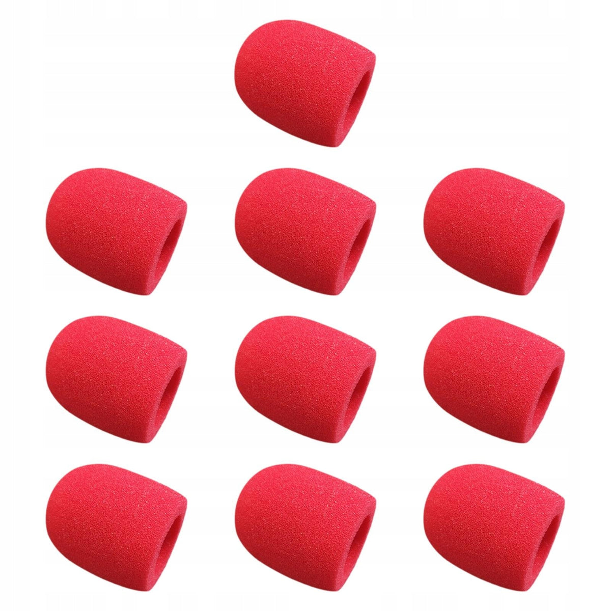 10 Pieces Handheld Microphone Cover Sponge Foam Mic Cover Thicked Red Packaging status original