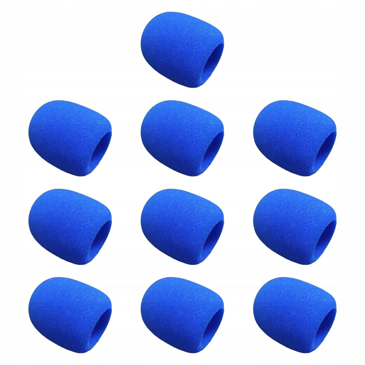 10 Pieces Microphone Cover Portable Lightweight Reusable Thicked Foam Blue