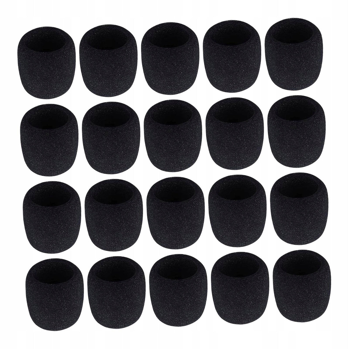 10 Pieces Microphones Covers Foam Windscreens Protection Black 20PCS
