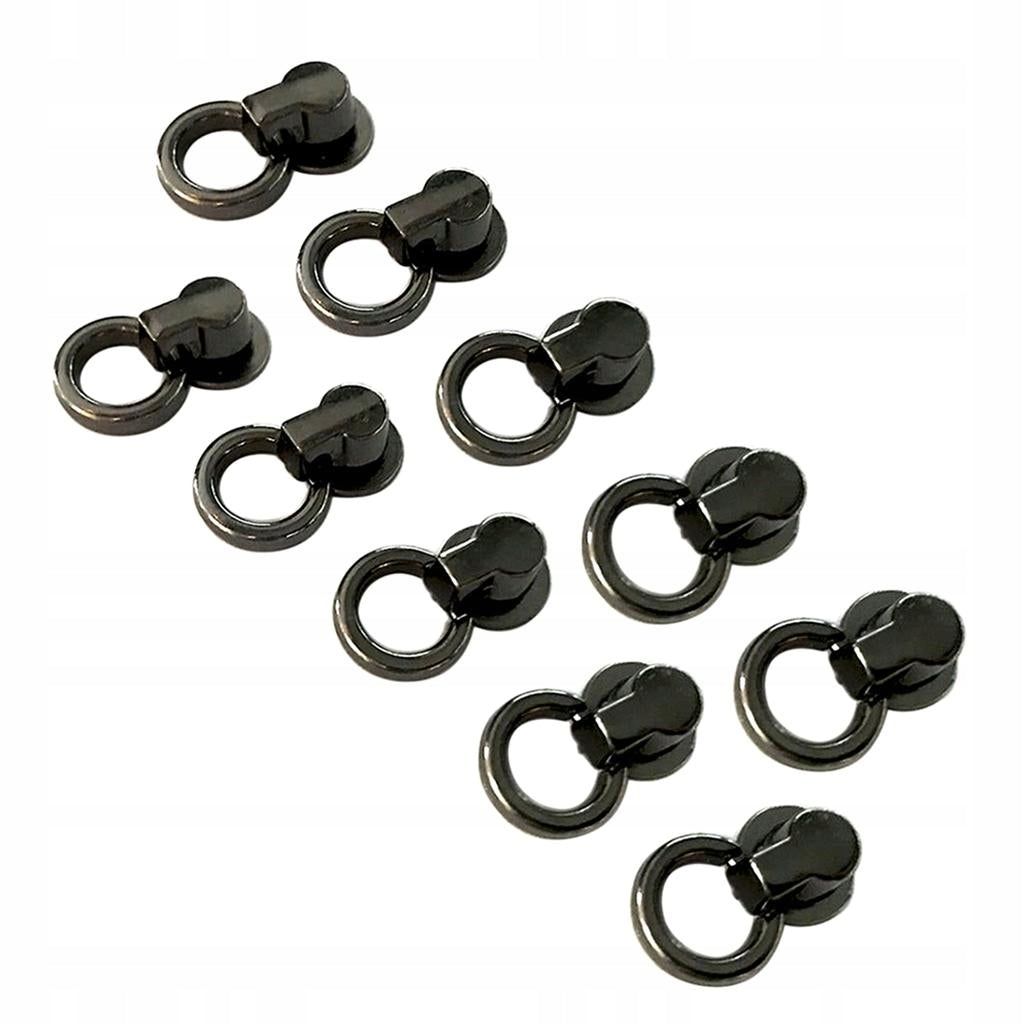 10 Pieces Rivet Back Screw Stud Connector for Wallet Chain Gray