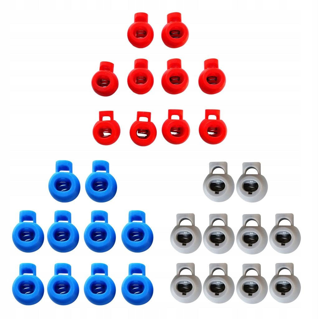 10 Pieces Strong Plastic Ball Cord Lock End Toggle Spring Stopper Red10 Manufacturer code Hellery-66005486