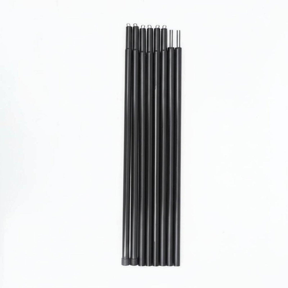 10 Pieces Tent Canopy Support Poles Bend Resistant Black Pole Only 2M 8-sec