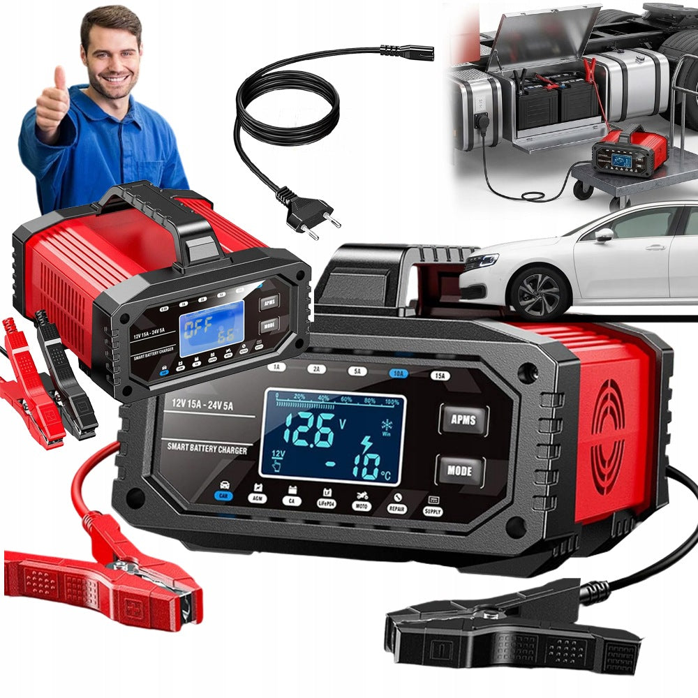 10 STAGE FAST CHARGING CHARGER FOR LITHIUM AND ACID 12V 24V