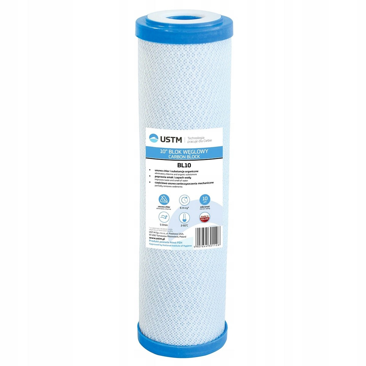 10 X WATER FILTER 10'' CARBON BLOCK FILTER CARTRIDGE BL10 MOUTHM TREATMENT PLANT Manufacturer code 605231664