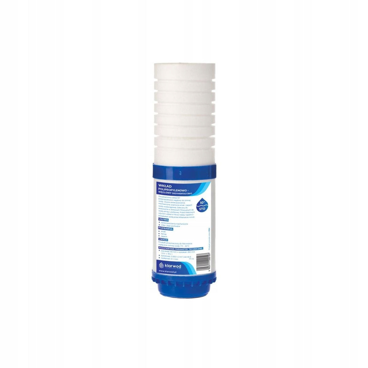 10" polypropylene-carbon STO filter cartridge