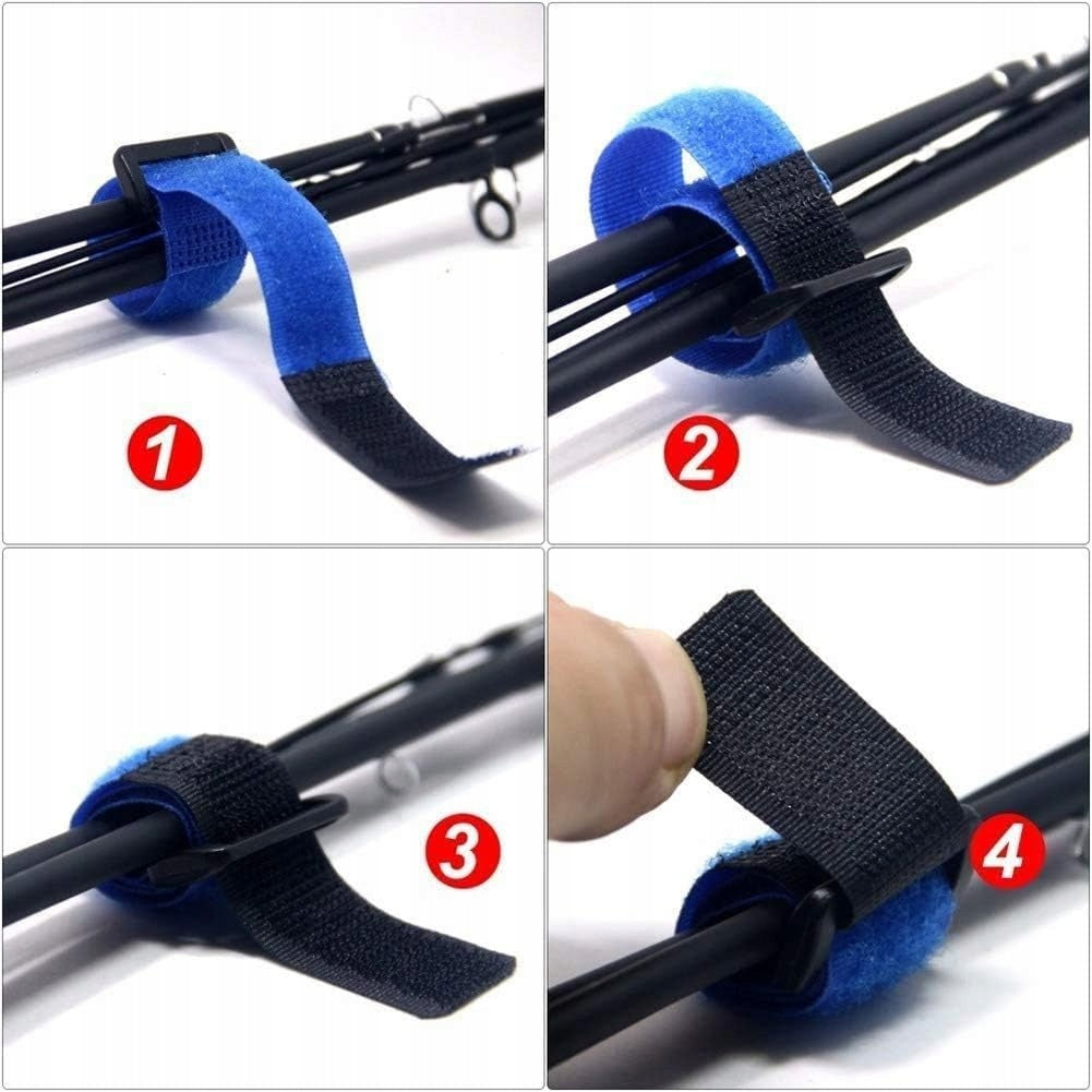 10 x Velcro Cable Ties – Organizer 20 cm x 2 cm Set. Color blue