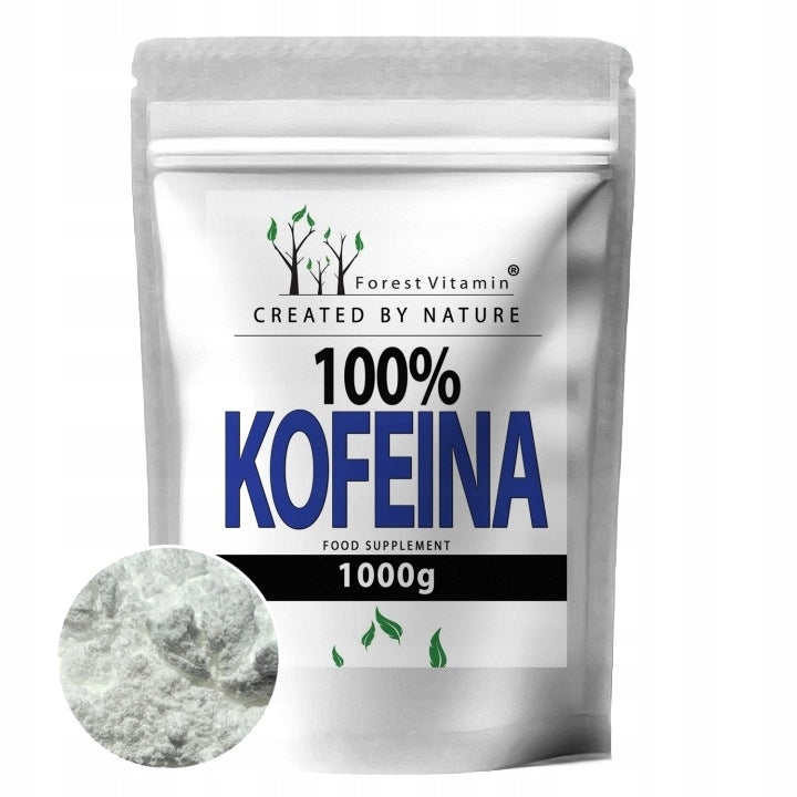100% CAFFEINE PURE POWDER WITHOUT ADDITIVES ANHYDROUS 1Kg STIMULATES + SCOOP