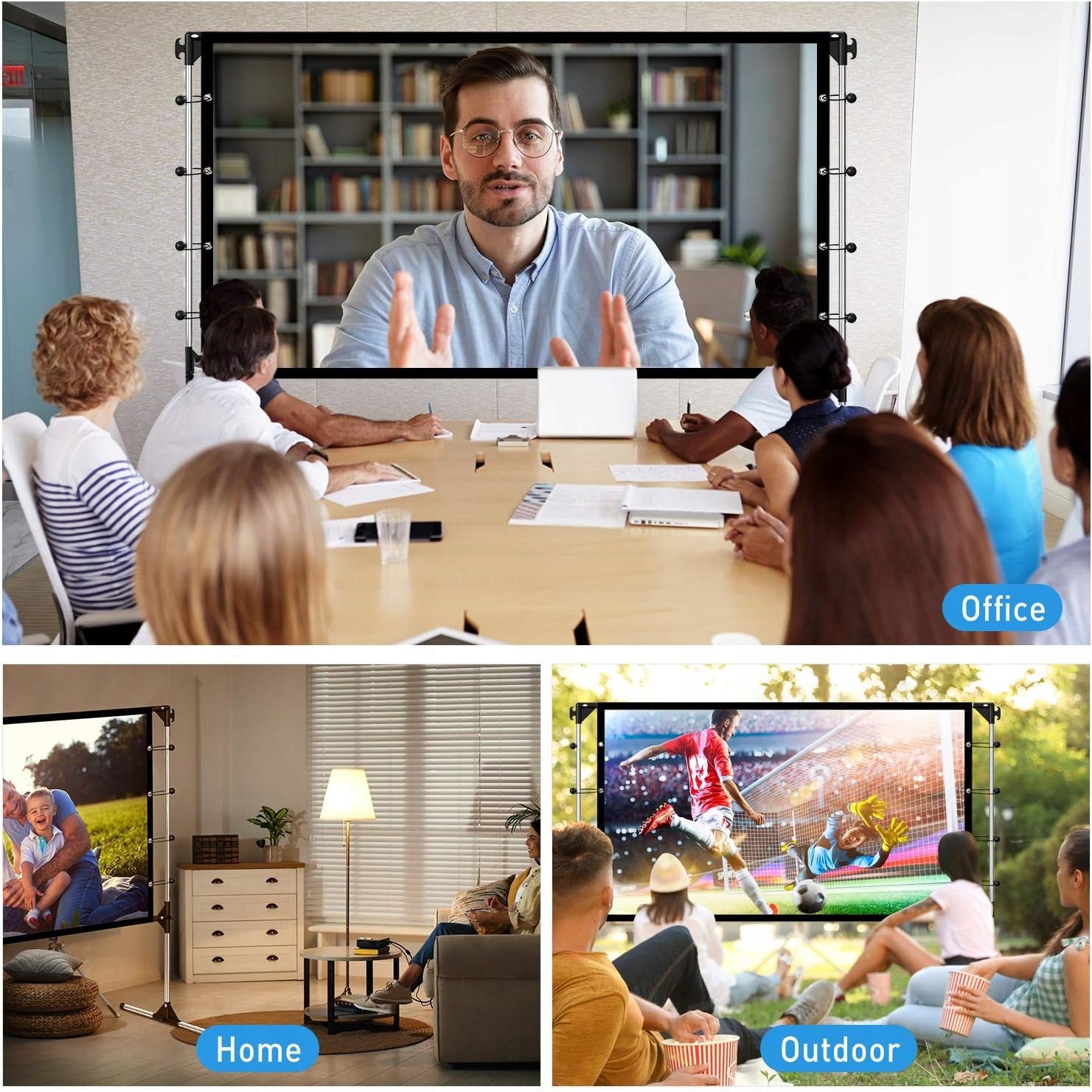 100 INCH 16:9 PORTABLE PROJECTION SCREEN 220 x 125 cm WITH STAND Manufacturer code 100 inch