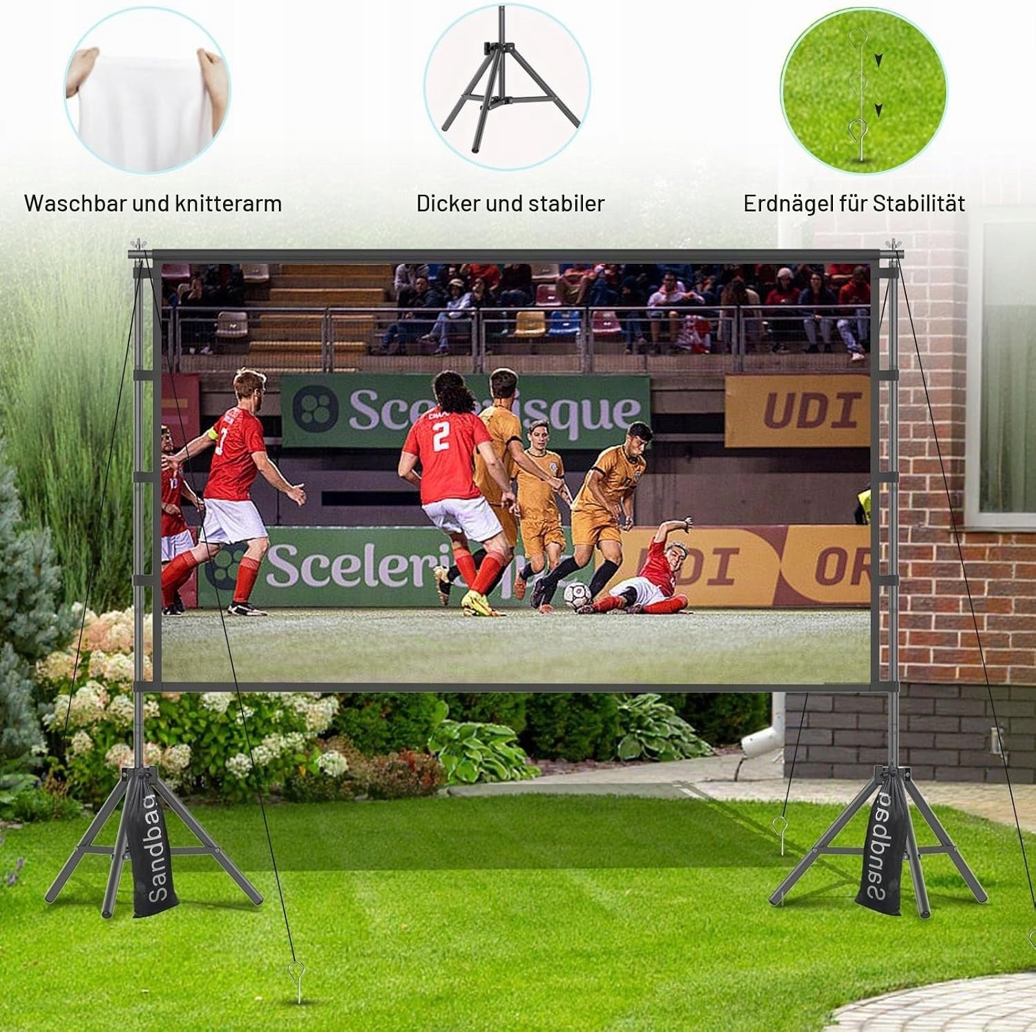 100 INCH PORTABLE PROJECTION SCREEN WITH 16:9 HOME THEATER STAND Brand no brand