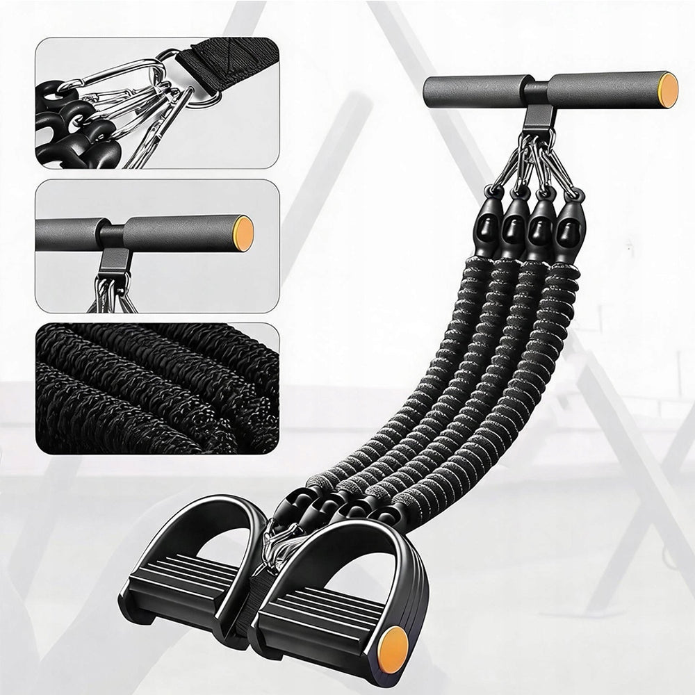 100 LB RESISTANCE RUBBER WITH PEDAL HANDLES FOR FITNESS STRENGTH EXERCISES Packaging status original