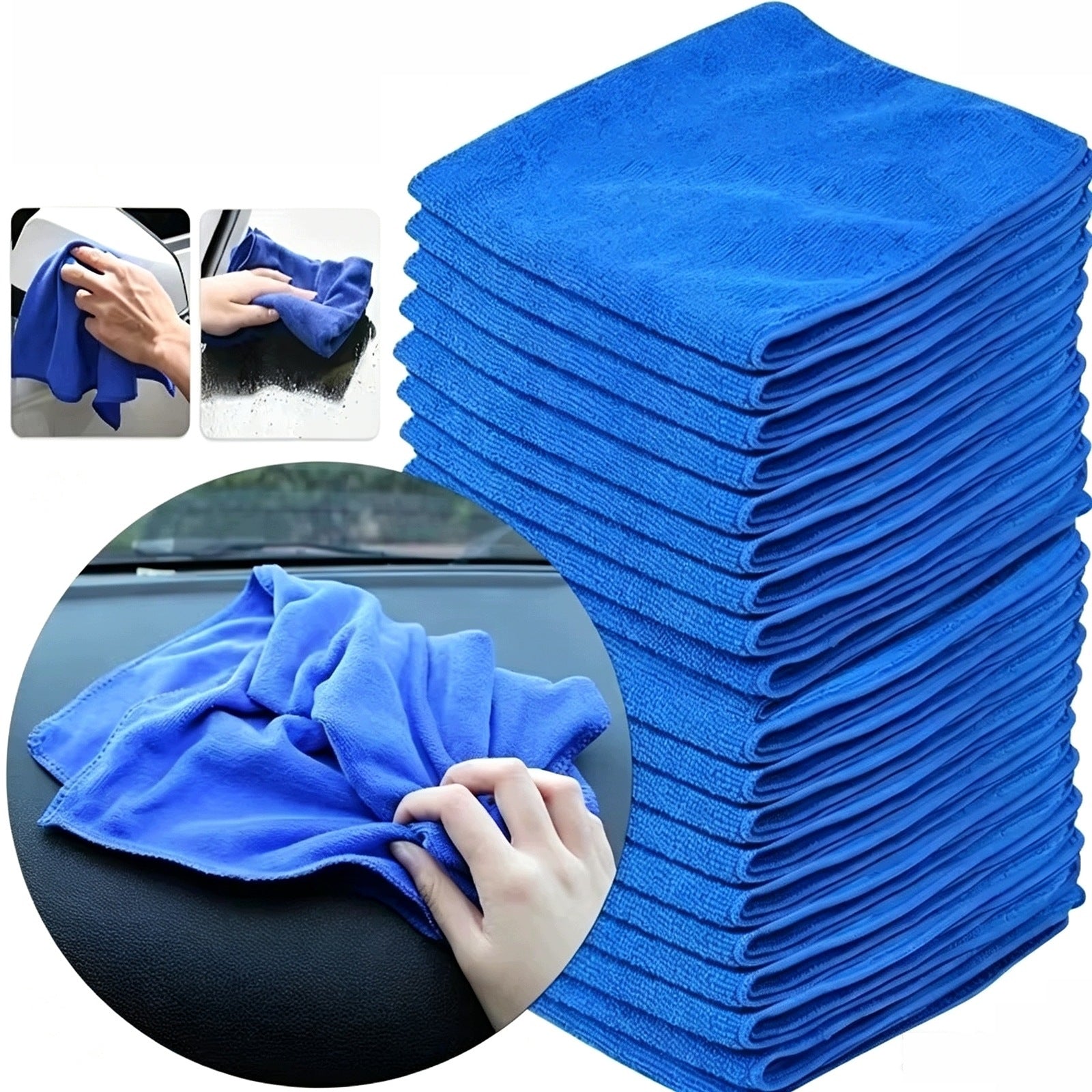 100 PCS SOFT MICROFIBER CLOTH 30x30cm