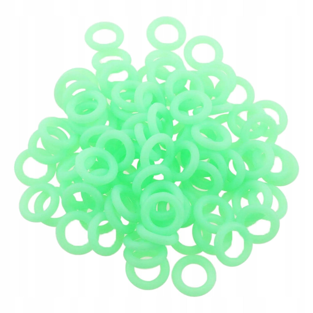 100 Pieces Tent Stake Rings Tent Accessories Glow in The Dark O Shaped Packaging status original
