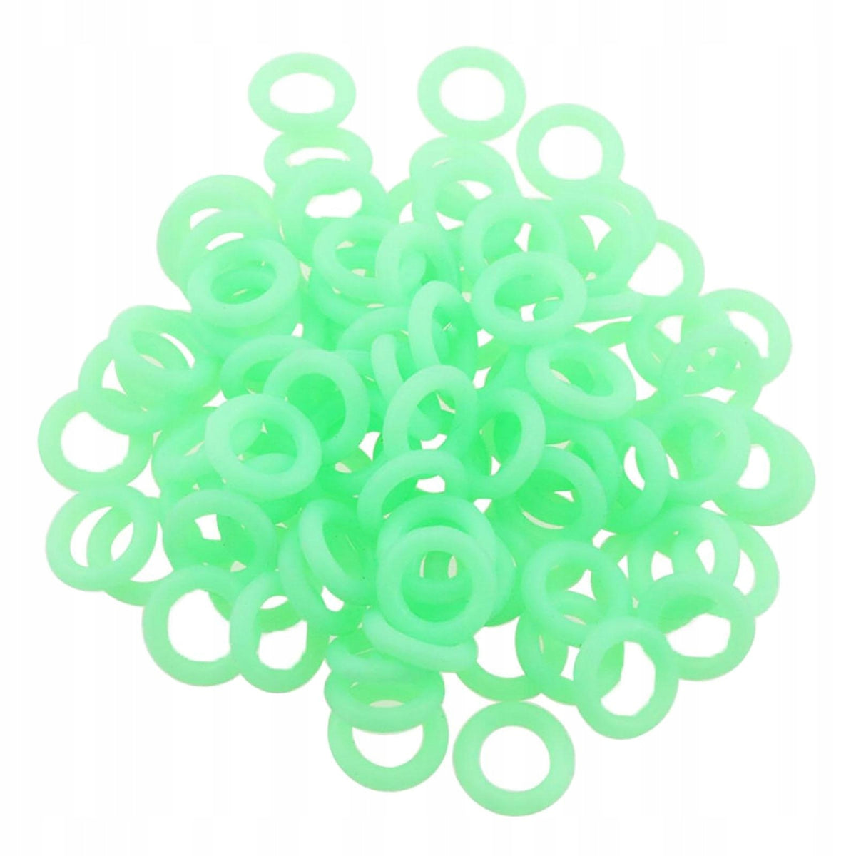 100 Pieces Tent Stake Rings Tent Accessories Glow in The Dark O Shaped
