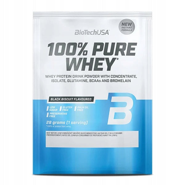 100% Pure Whey tejsavó fehérjepor - 28 g black biscuit