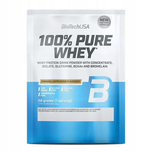 100% Pure Whey tejsavó fehérjepor - 28 g karamell-cappuccino