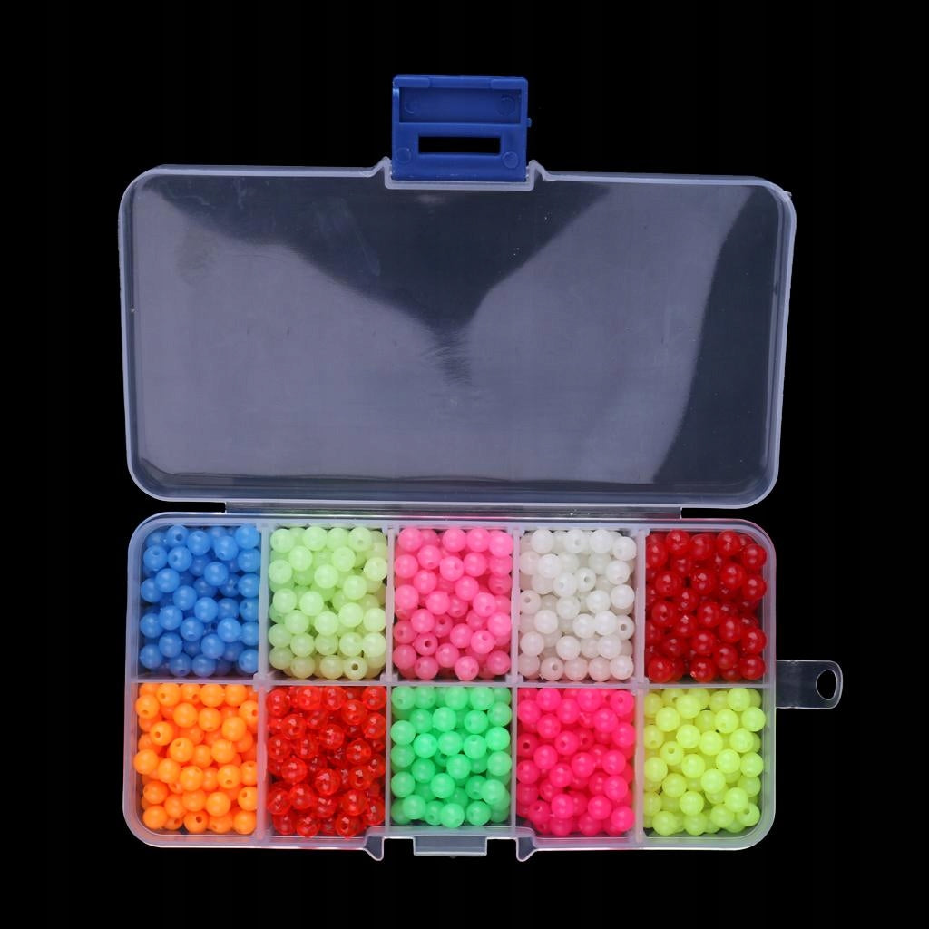 1000 Pieces Luminous Fishing Beads Lure Glow Beads Fishing Fishing Beads Brand no brand