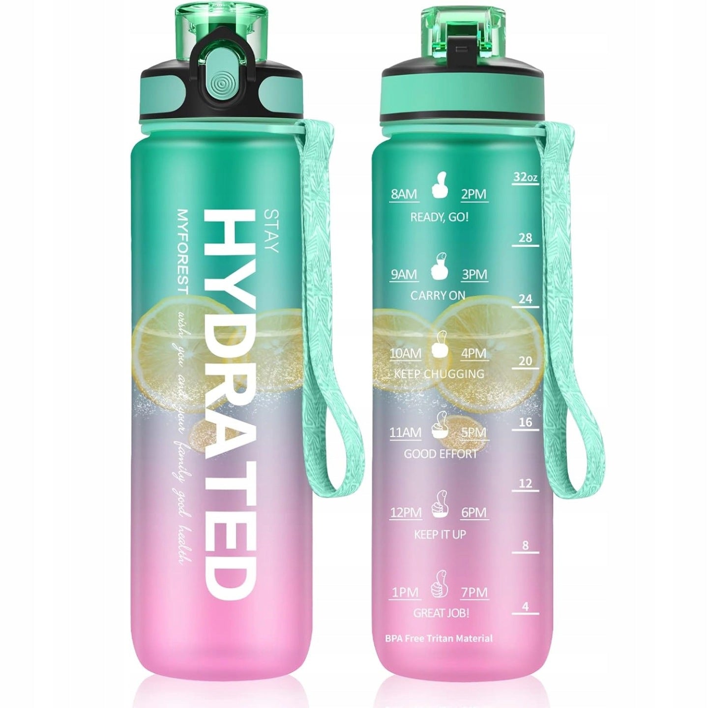 1000 ml BOTTLE WATER BOTTLE DRINK TRITAN SEALED SPORTS WITH GRADUATION Model 6942278437307