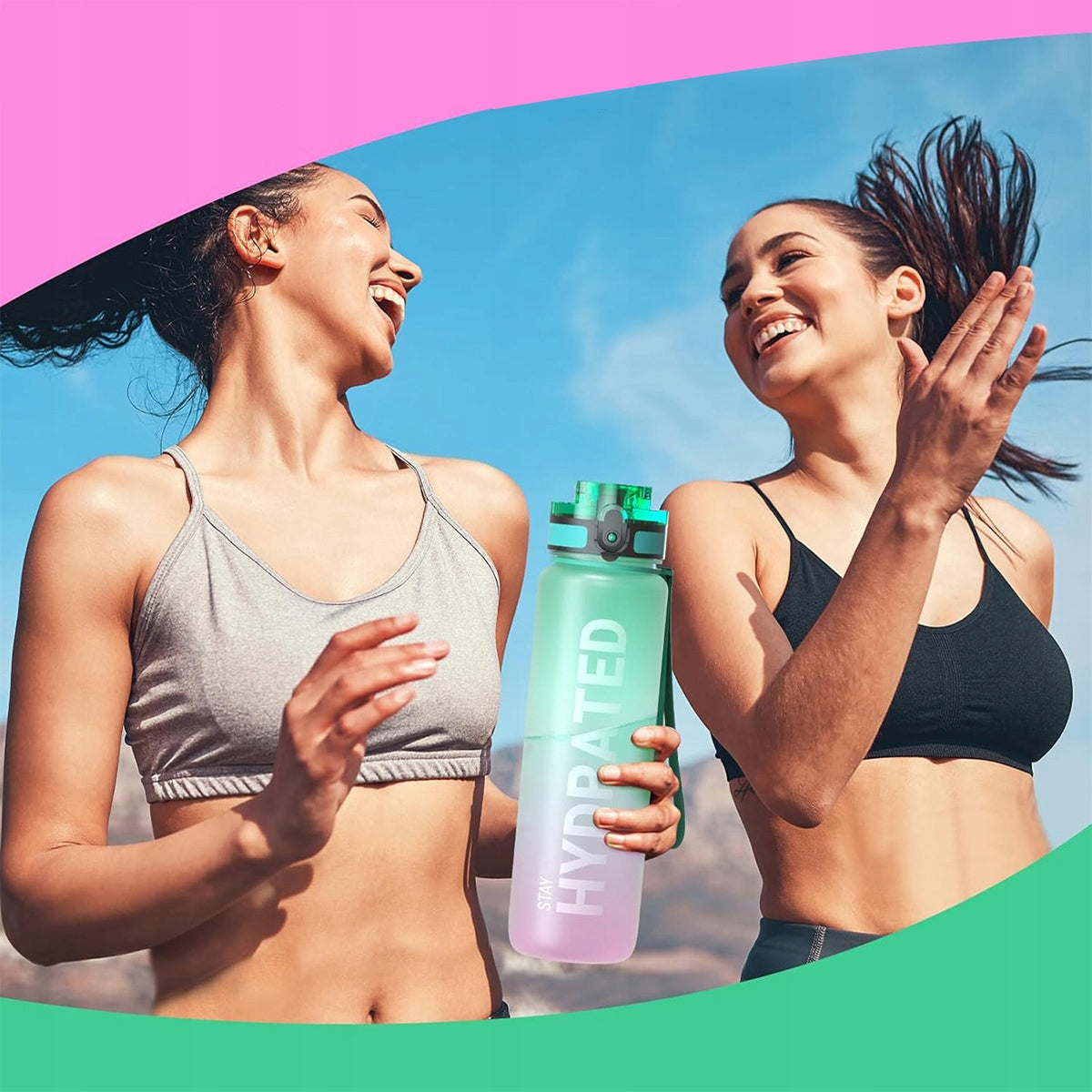 1000 ml BOTTLE WATER BOTTLE DRINK TRITAN SEALED SPORTS WITH GRADUATION Volume 1000 ml