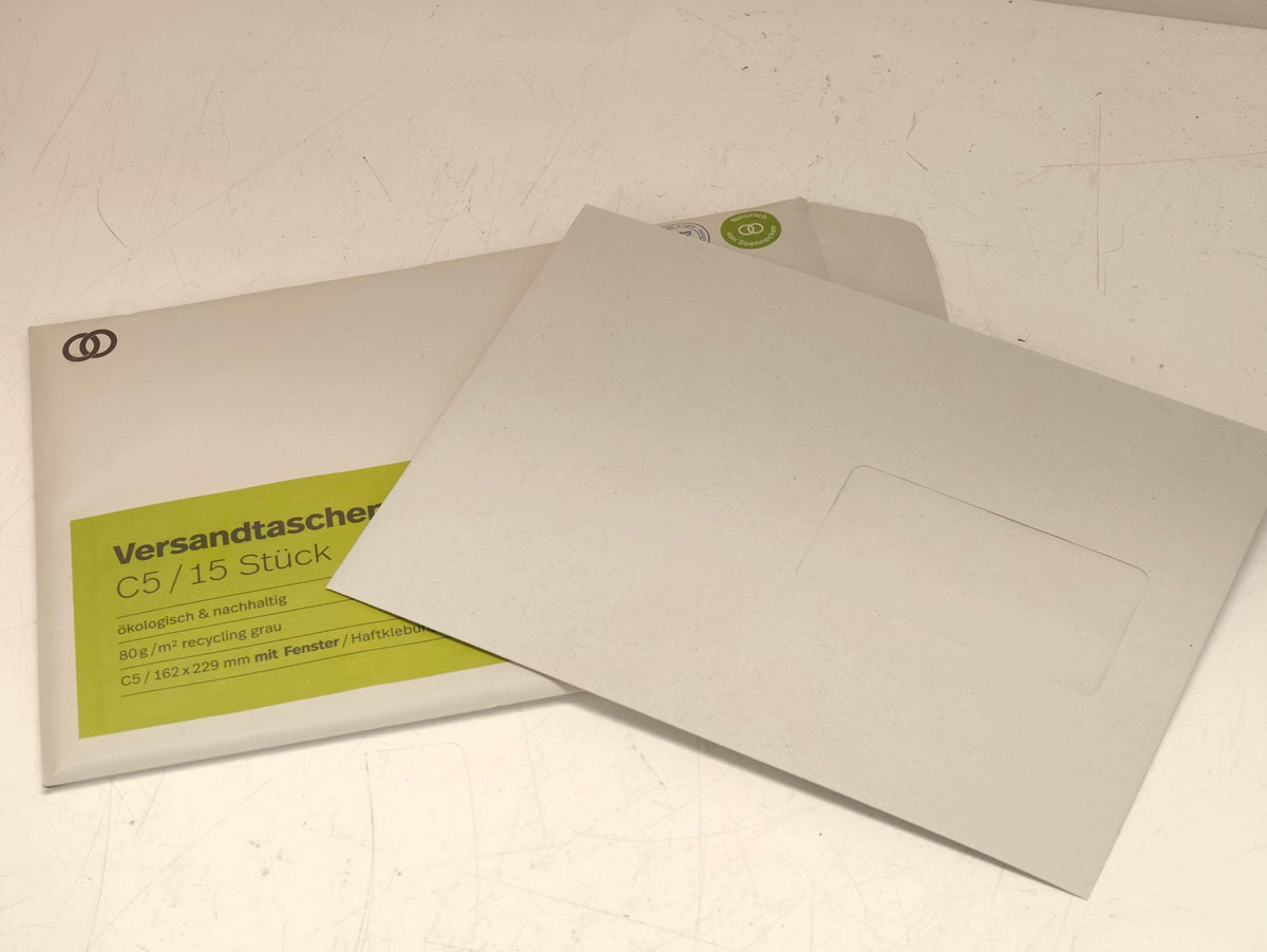 1000 pieces envelope C5 162x229mm ECO-FRIENDLY WITH WINDOW