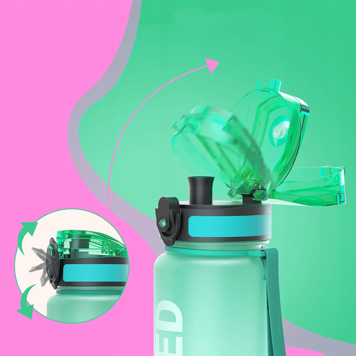 1000ML SPORTS WATER BOTTLE GYM WATER BOTTLE BPA FREE Product weight with unit packaging 0.161 kg