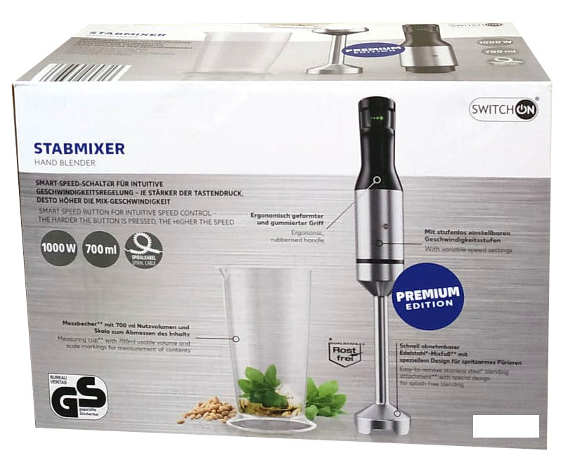 1000W HAND BLENDER WITH STAINLESS BLADE AND 700ML CONTAINER EAN (GTIN) 4066635069313