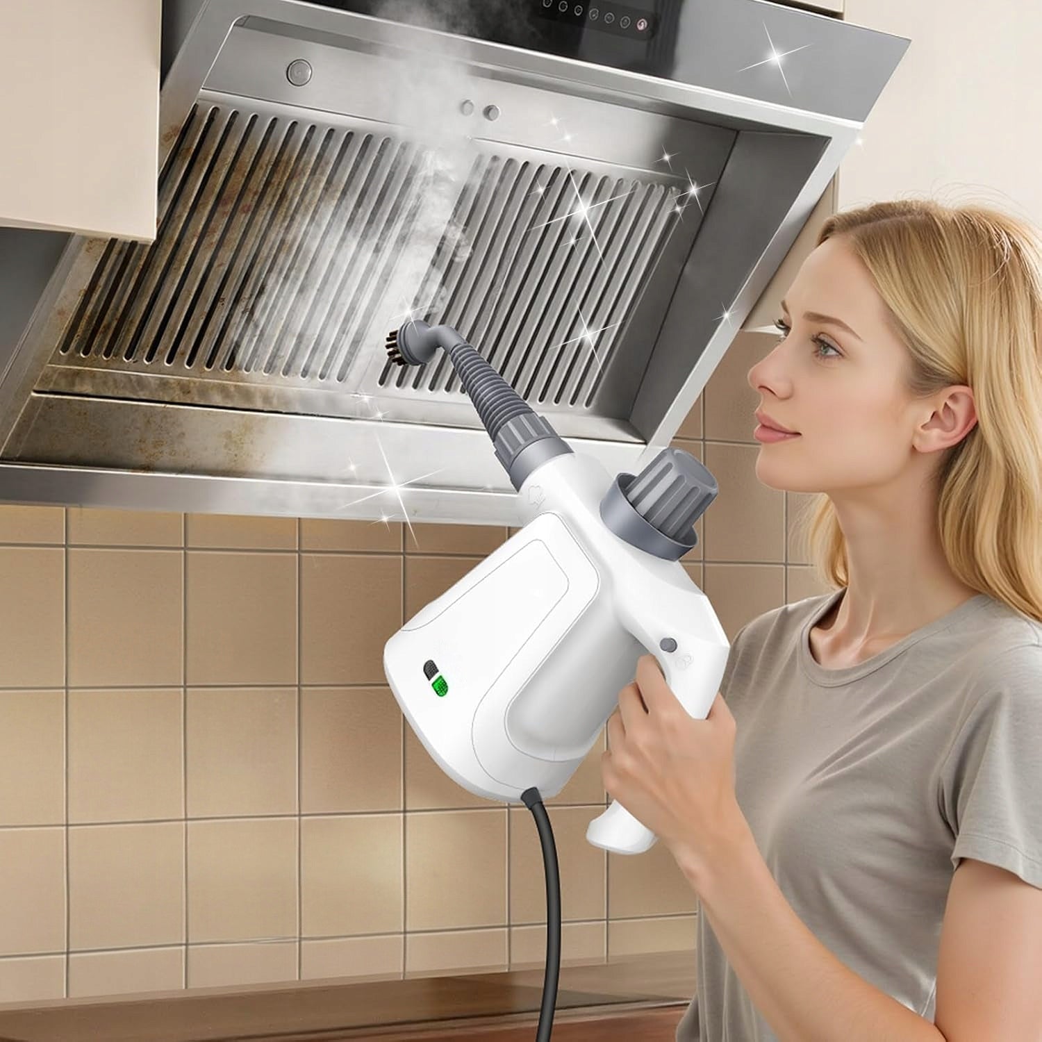 1000W HANDHELD HIGH TEMPERATURE STEAM CLEANER FOR KITCHEN AND FURNITURE WINDOWS Model Odkurzacz parowy