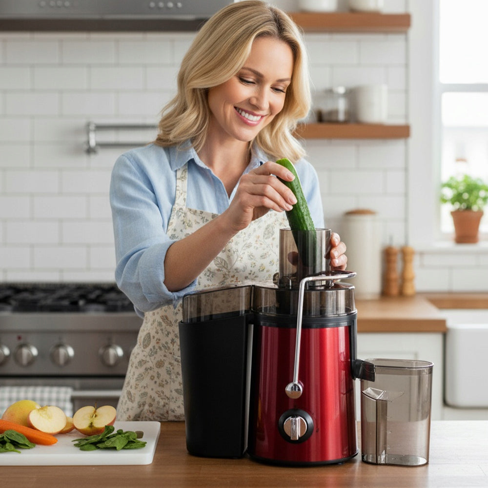 1000W TWO SPEED ELECTRIC JUICER INOX ORANGE JUICER Dominant color red