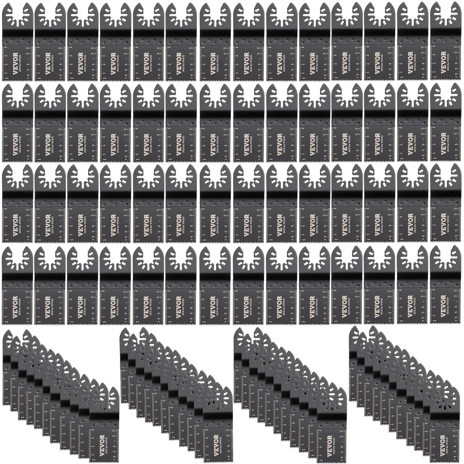 100PCS Oscillating Saw Blades Quick Release HCS Wood Plastic Compatible