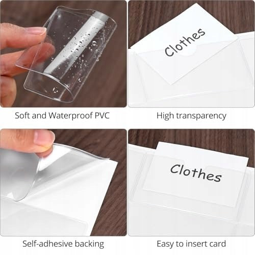 100PCS SELF-ADHESIVE LABEL HOLDERS 6 X 10CM PCW CASE FOR Manufacturer code 100-SZTUK-SAMOPRZYLEPNYCH-UCHWYTÓW-NA