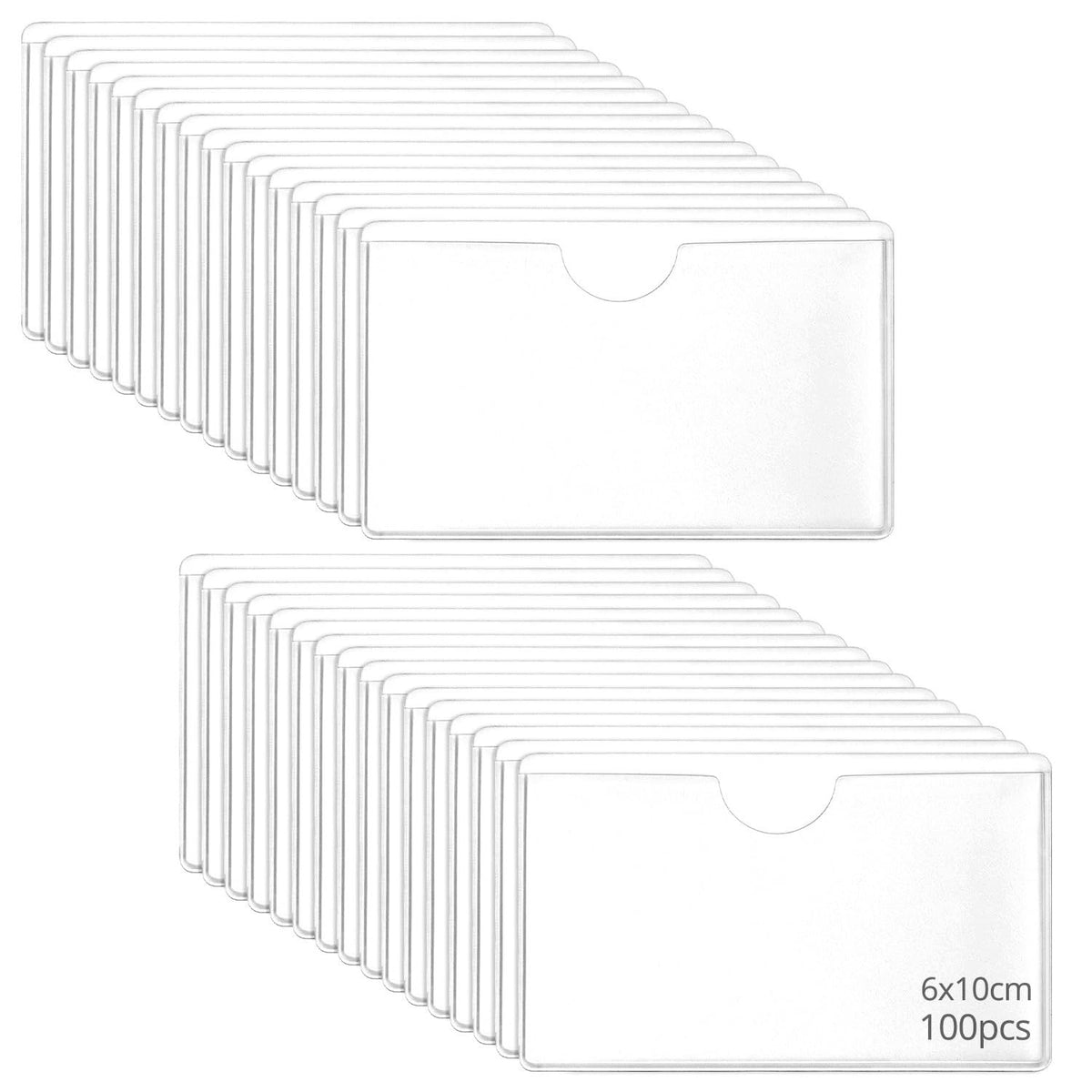 100PCS SELF-ADHESIVE LABEL HOLDERS 6 X 10CM PCW CASE FOR