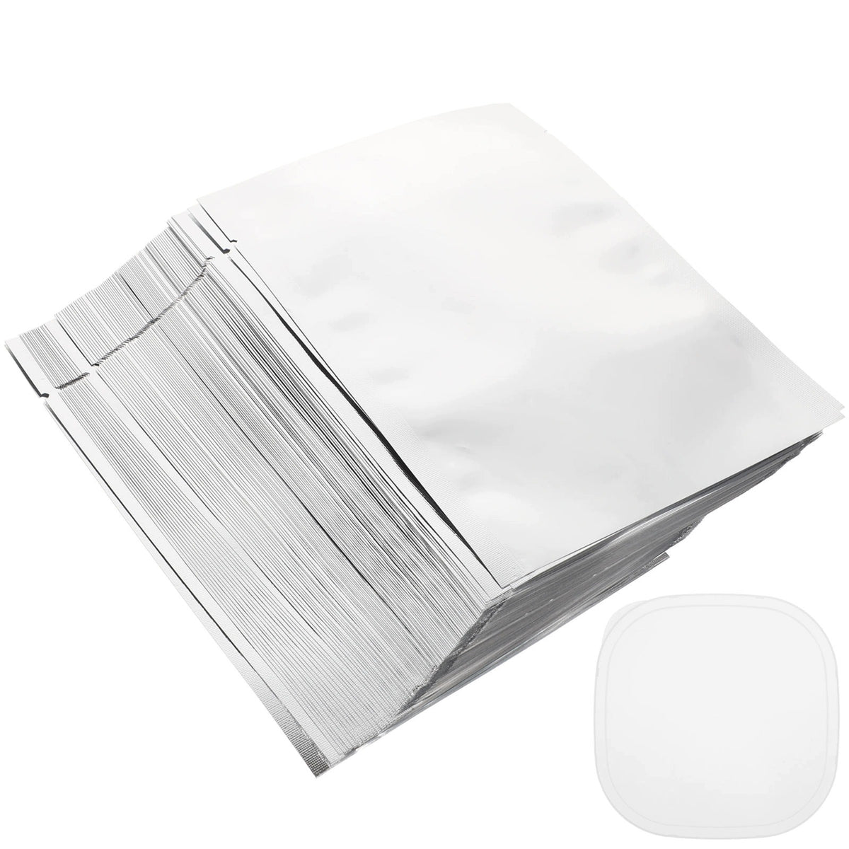 100PCS SILVER ALUMINUM FOIL FOOD VACUUM BAGS FOR HOME STORAGE