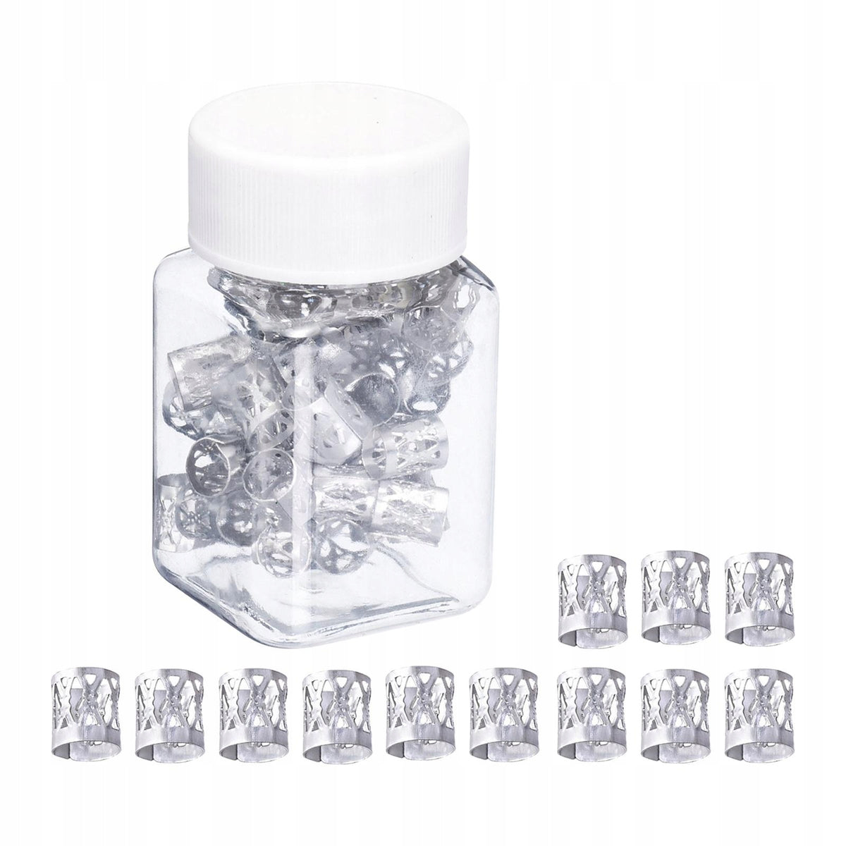 100PCS Silver with 100PCS Silver with Bottle