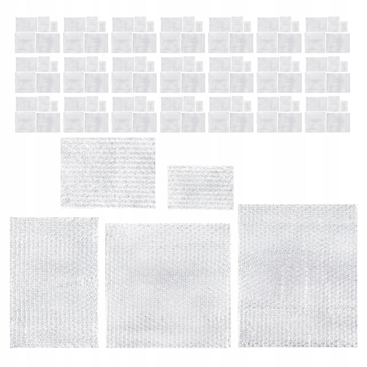 100PCS TRANSPARENT BUBBLE POUCHES WITH SUPERIOR SHOCKPROOF PROTECTION Width 30 cm