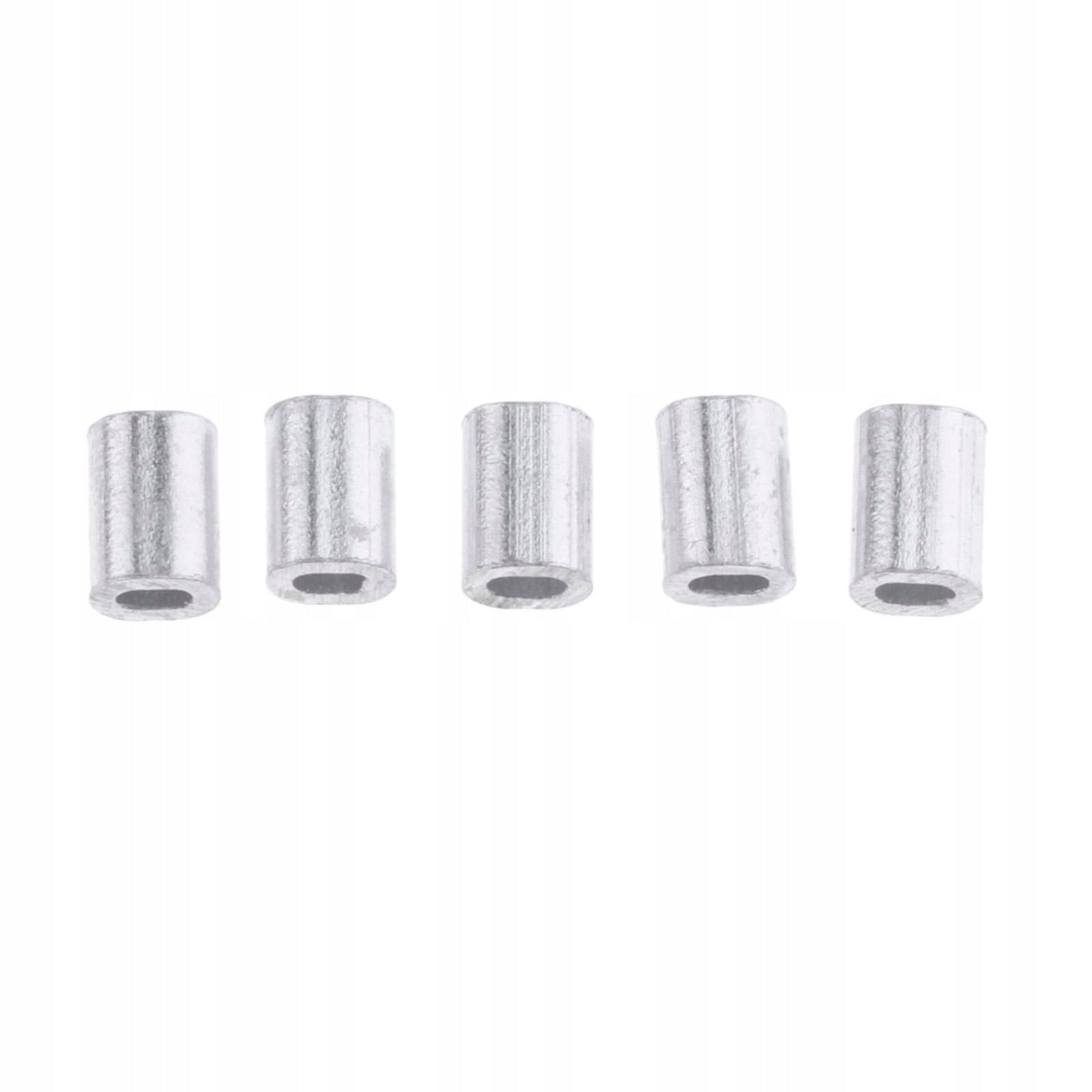 100Pcs Fishing Wire Tube Brass Fishing Double Barrel ing Sleeves 1.2mm Model Double Barrel Crimps Sleeves Fishing Leader Tube