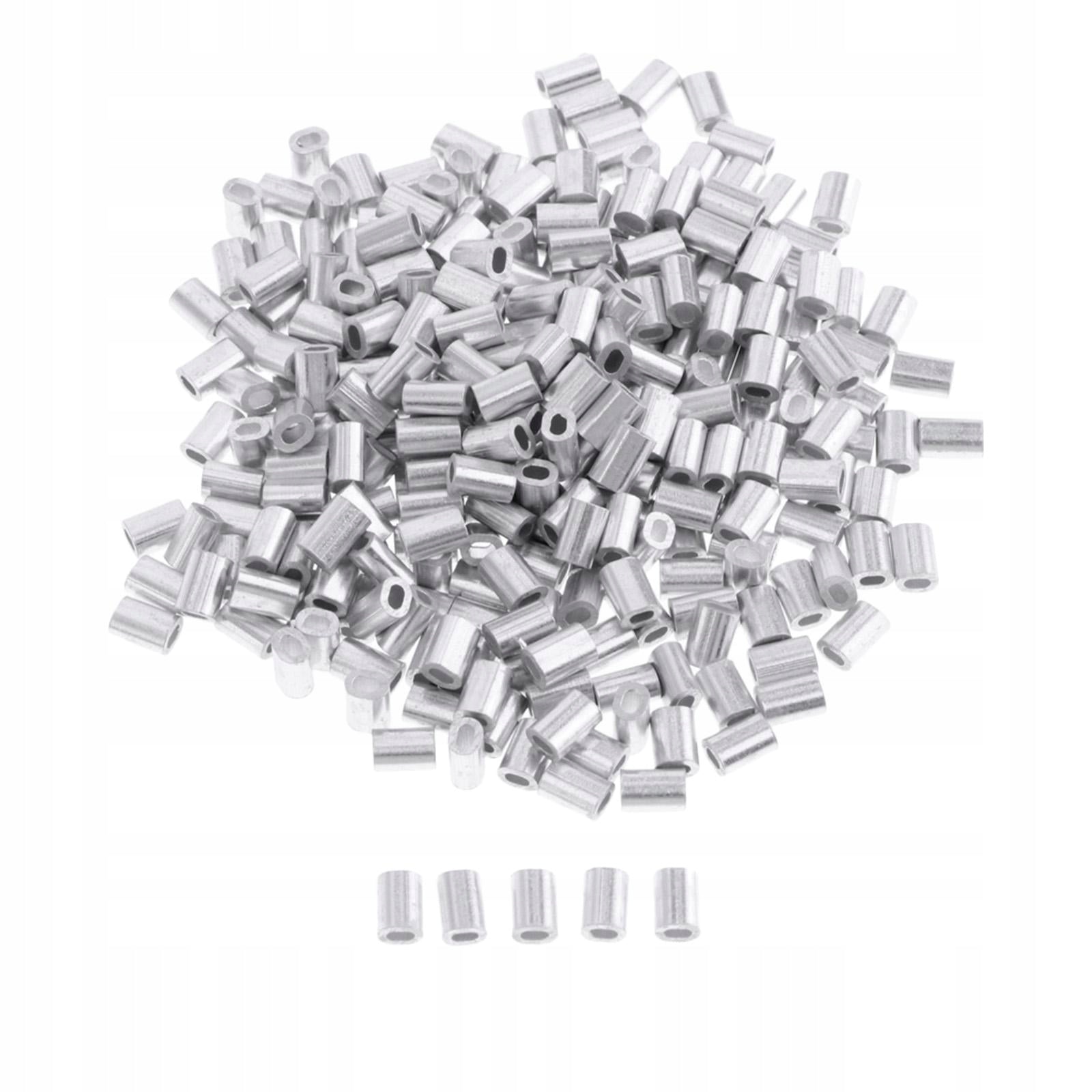 100Pcs Fishing Wire Tube Brass Fishing Double Barrel ing Sleeves 1.2mm