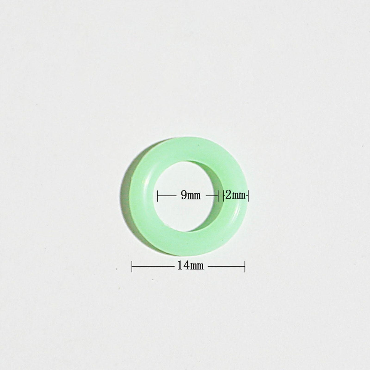 100Pcs Tent Stake Rings Fluorescent Silicone 14mm Tent Canopy Nail Rings Packaging status original