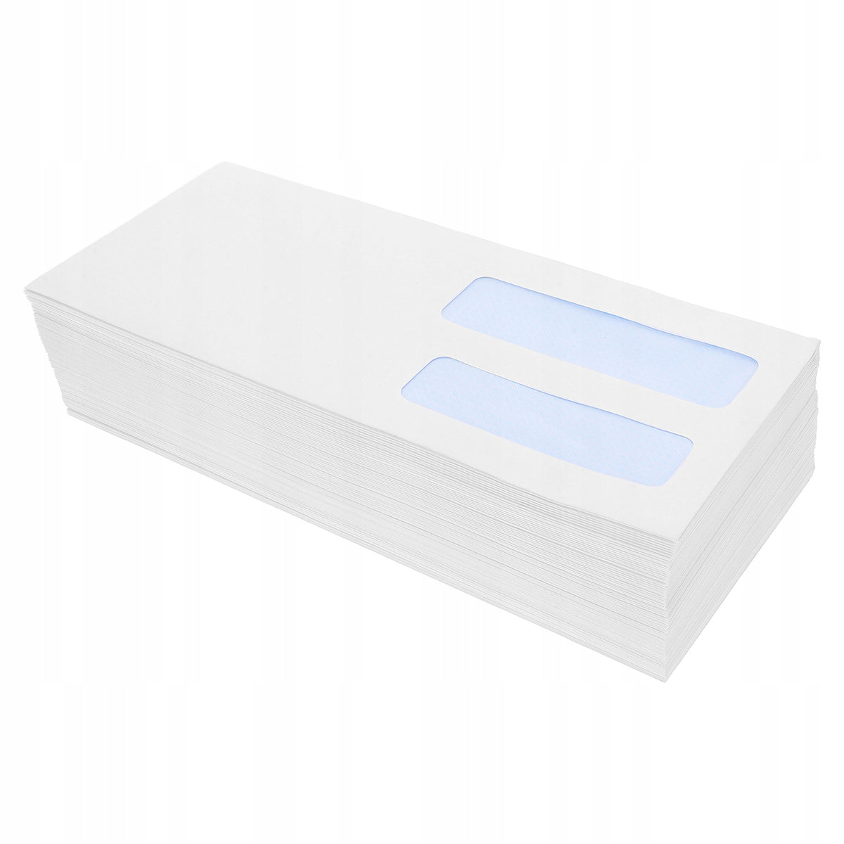 100Pcs White Double Window Self Seal Security Envelopes for Business