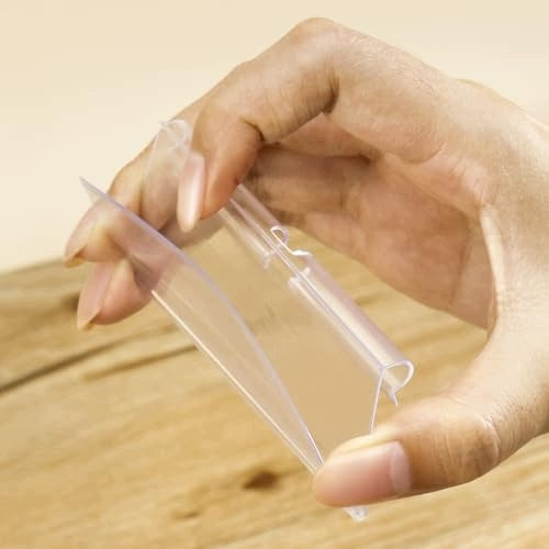 100X CLEAR PVC PLASTIC TAGS WITH PRICES LABEL HOLDERS Manufacturer code 100X-PRZEZROCZYSTE-PVC-PLASTIKOWE-METKI