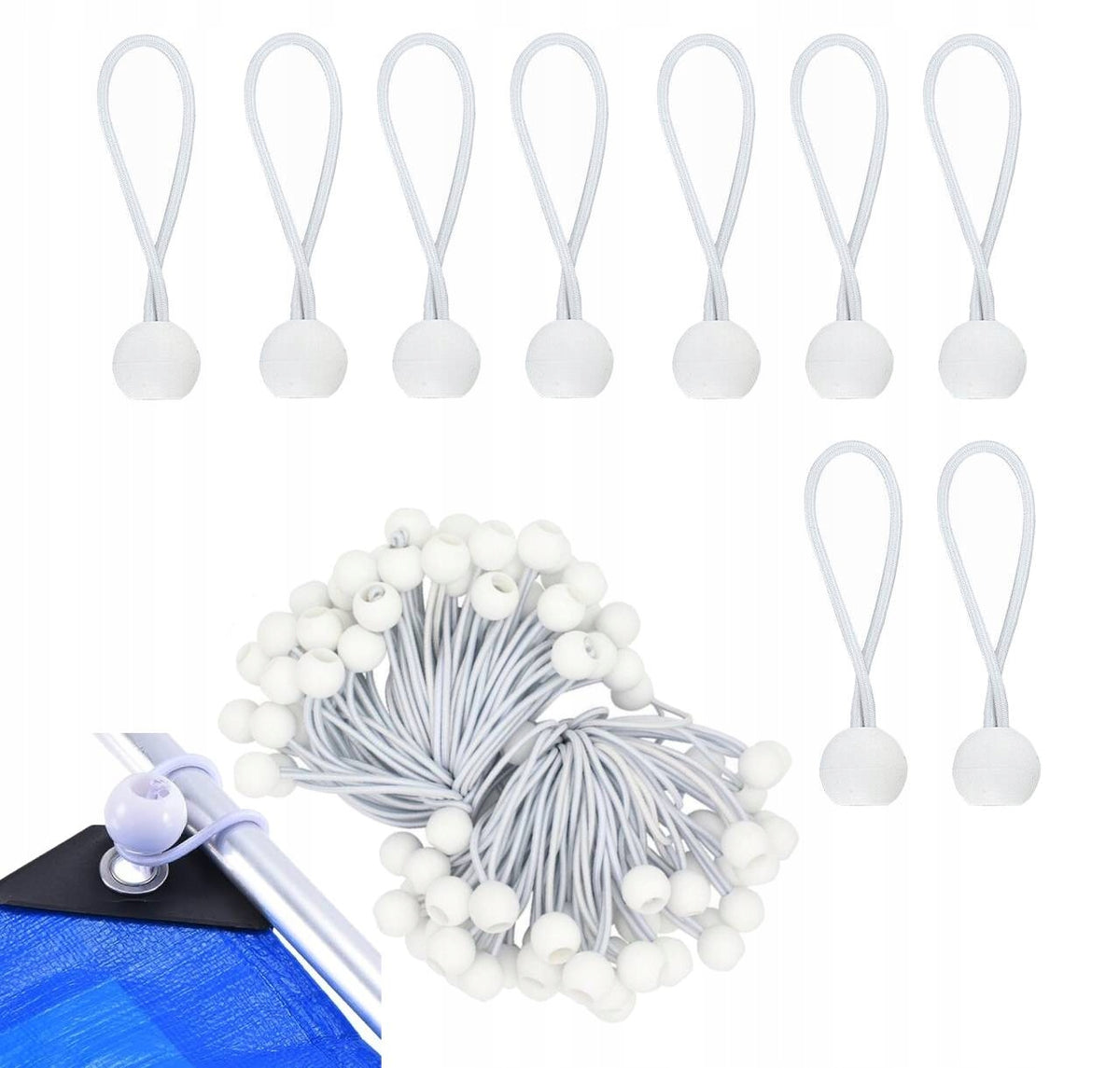 100X ELASTIC MOUNTING RUBBER STRONG ROPE BALL FOR FIXING THE PLANEDIKA