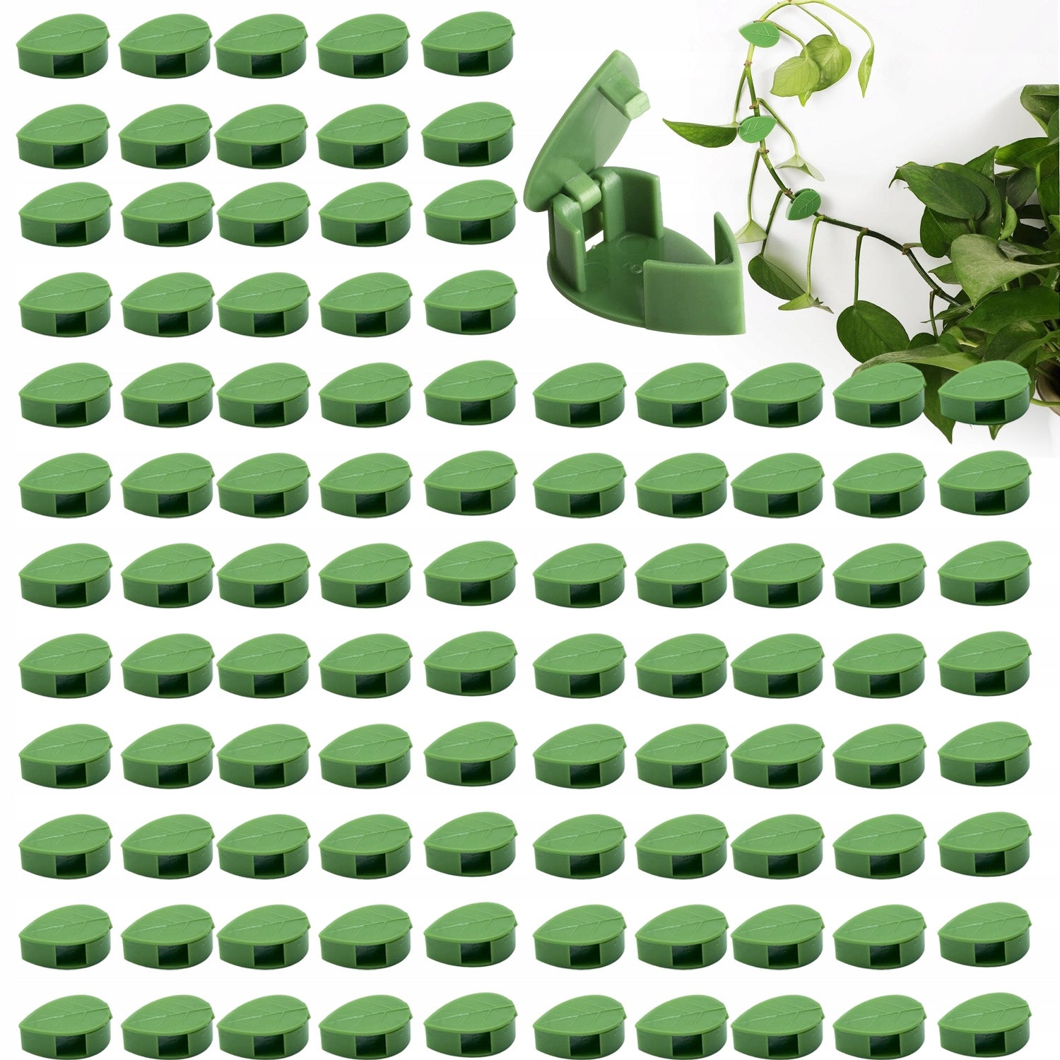 100X SELF ADHESIVE CLIPS WALL MOUNTS HOOKS PLANT CLIMBING HOME GARDEN