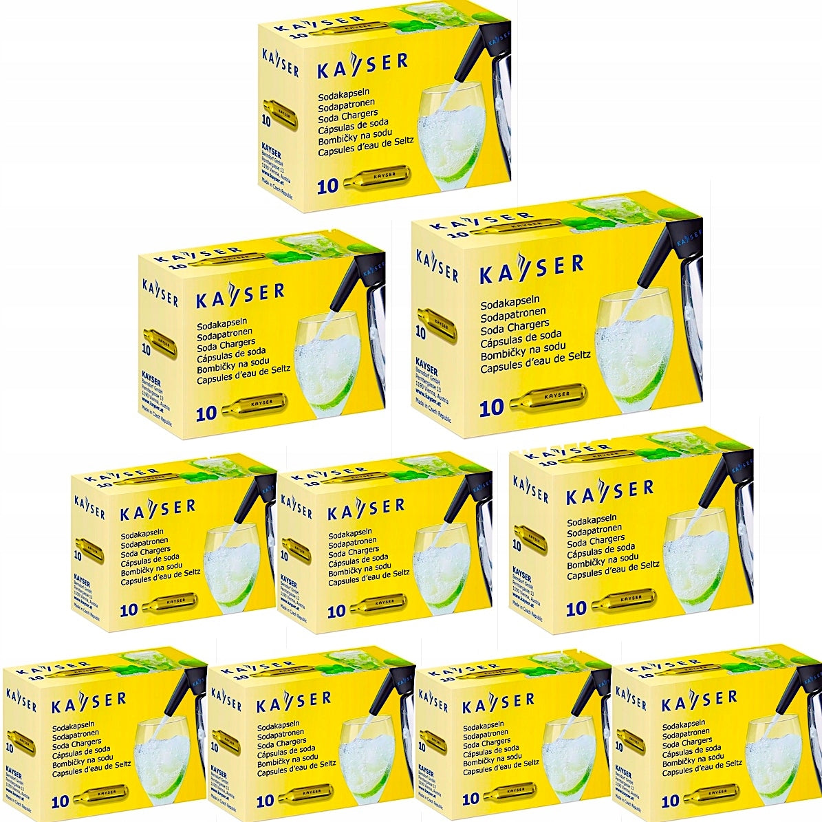 100x CO2 CARTRIDGES for SIPHON SODIUM WATER SATURATOR - 100pcs