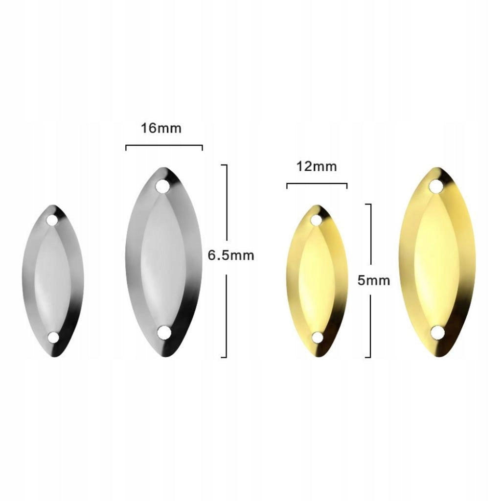 100x Fly Fishing Spoons Sequins Baits Spinnerbait Weight 11 g