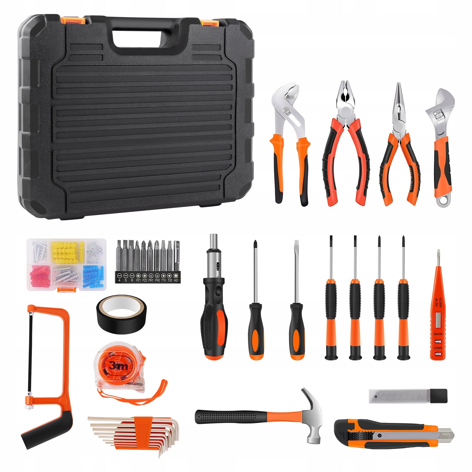 102 Piece Home Repair Tool Kit, General Home/Car Repair Tool Set, Toolbox