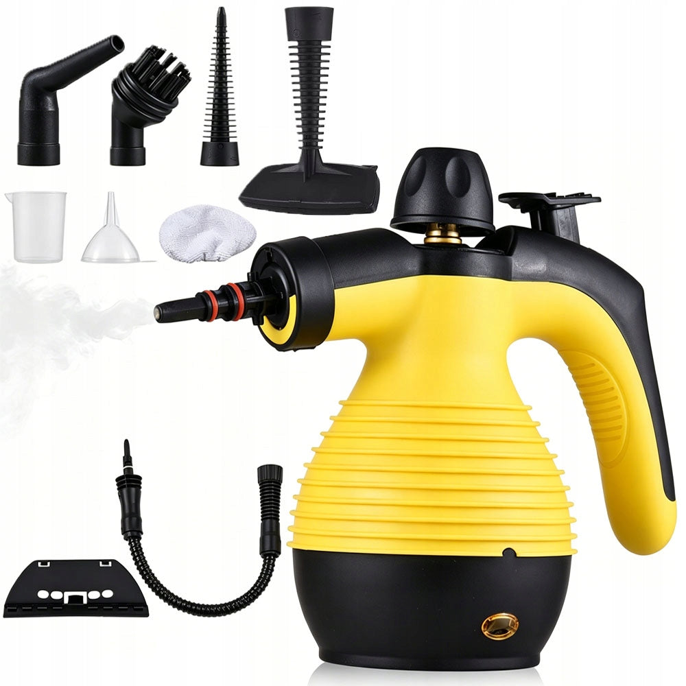 1050W PRESSURE STEAM CLEANER FOR WINDOW GROUT UPHOLSTERY WITH 9 ACCESSORIES 350ML